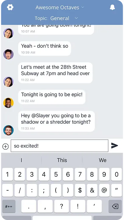 Podz chat, location and updates screenshot